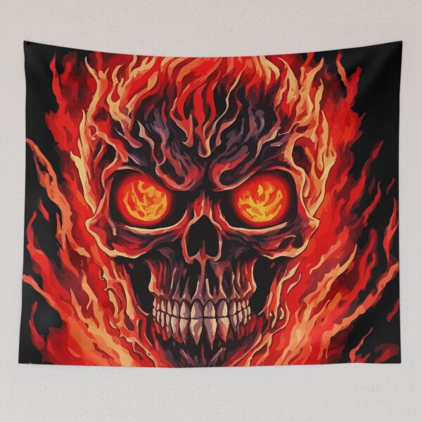 Item preview, Hell Fire Skull designed and sold by Grypis.