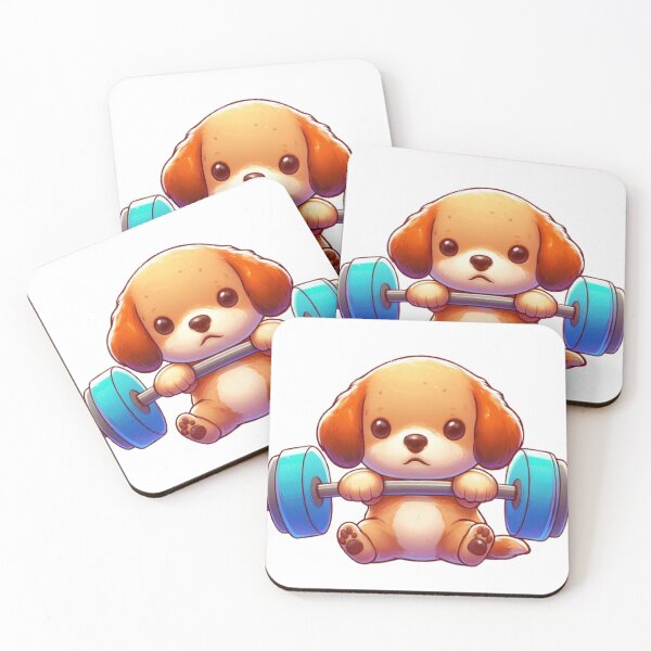 Item preview, Cute puppy doing gym exercise 02 designed and sold by LoveDesignMania.