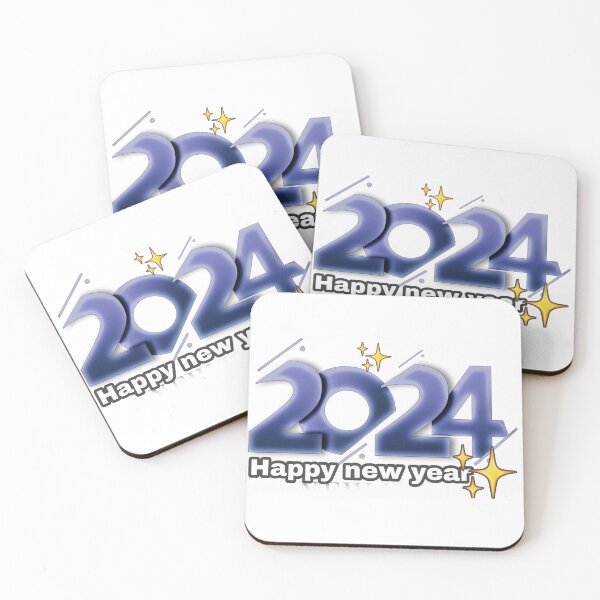 Artikelvorschau, Grafikdesign frohes neues Jahr 2024 entworfen und verkauft von 4Dart.