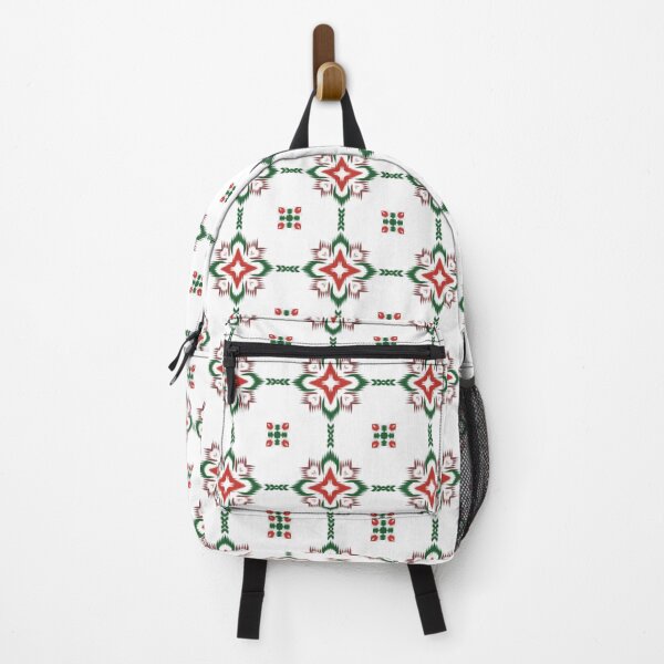 Item preview, Ikat, Traditional ethnic fabric pattern design with Christmas color tones, embroidery ikat design designed and sold by Nokart.
