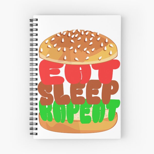 Item preview, eat sleep repeat with hamburger designed and sold by cocokara999.