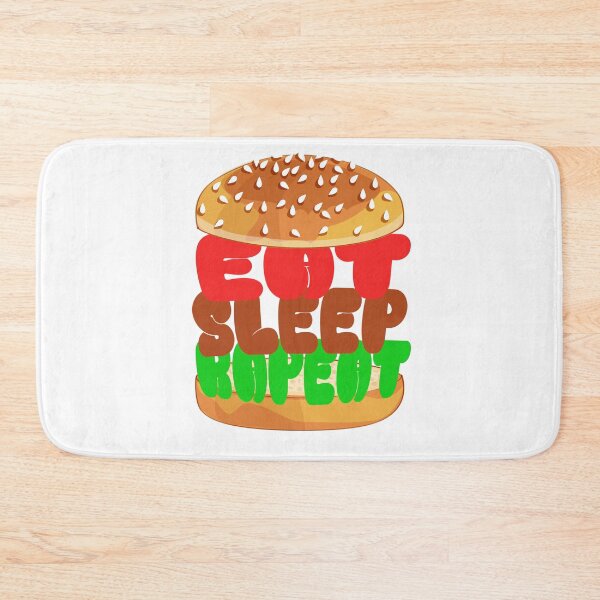Item preview, eat sleep repeat with hamburger designed and sold by cocokara999.
