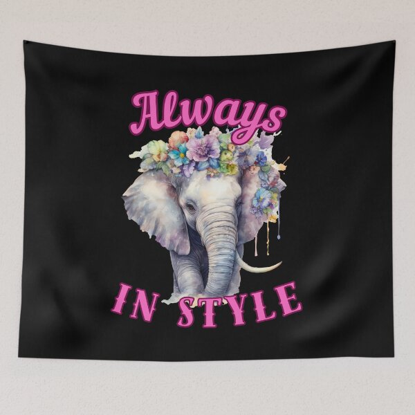 Item preview, Always in Style. elephant head designed and sold by ElephantVibes.