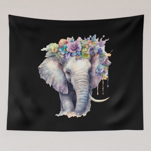 Item preview, Elephant Portrait designed and sold by ElephantVibes.