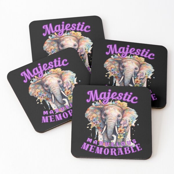 Item preview, Majestic, Marvelous, Memorable. elephant face designed and sold by ElephantVibes.