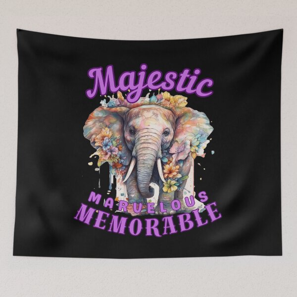 Item preview, Majestic, Marvelous, Memorable. elephant face designed and sold by ElephantVibes.
