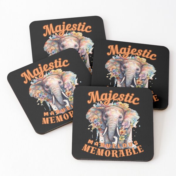 Item preview, Majestic, Marvelous, Memorable. elephant portrait designed and sold by ElephantVibes.