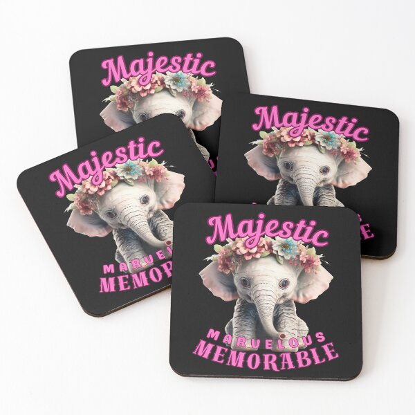 Item preview, Majestic, Marvelous, Memorable. elephant saying designed and sold by ElephantVibes.