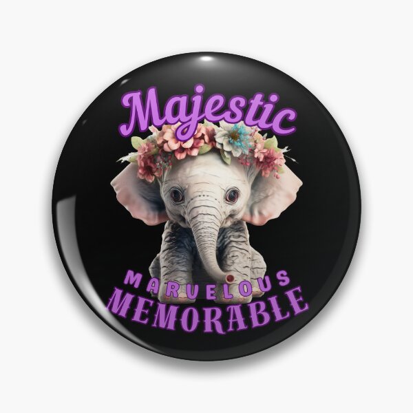 Item preview, Majestic, Marvelous, Memorable. elephant quote designed and sold by ElephantVibes.