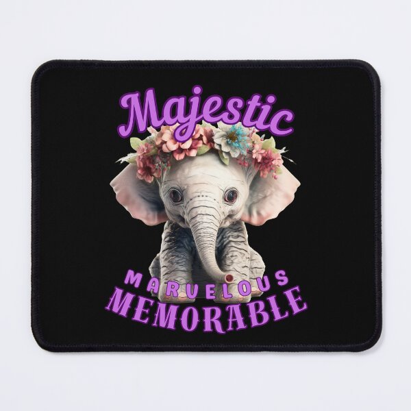 Item preview, Majestic, Marvelous, Memorable. elephant quote designed and sold by ElephantVibes.
