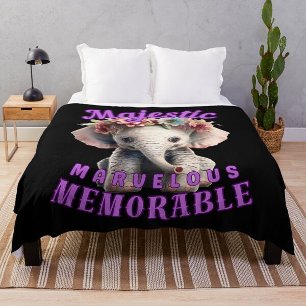 Item preview, Majestic, Marvelous, Memorable. elephant quote designed and sold by ElephantVibes.