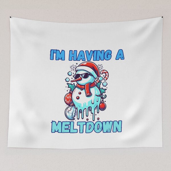 Item preview, I'm Having A Meltdown Christmas Funny Snowman designed and sold by GalaxyGraffiti.