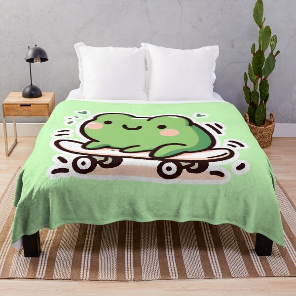 Item preview, Green frog skateboarding designed and sold by Drextor.