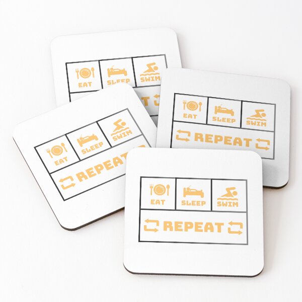 Item preview, eat sleep swim repeat -  swimming gift idea,gift for swimmers,funny gift for swimming lovers designed and sold by Creativedsigna.