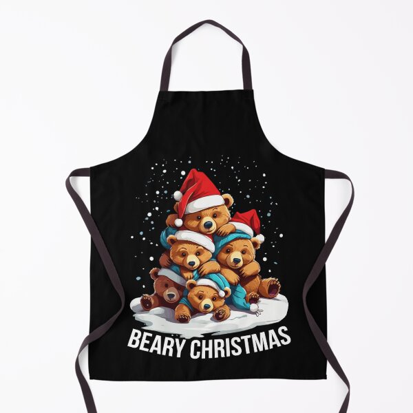 Item preview, Beary Christmas Bear Christmas Tree in Snow Funny Family Bear Xmas Hat designed and sold by Peculiarts.