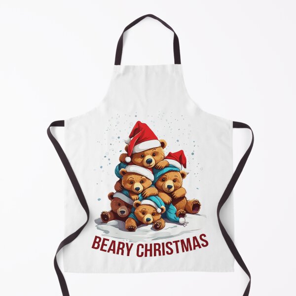 Item preview, Beary Christmas Bear Christmas Tree in Snow Funny Family Bear Xmas Hat designed and sold by Peculiarts.