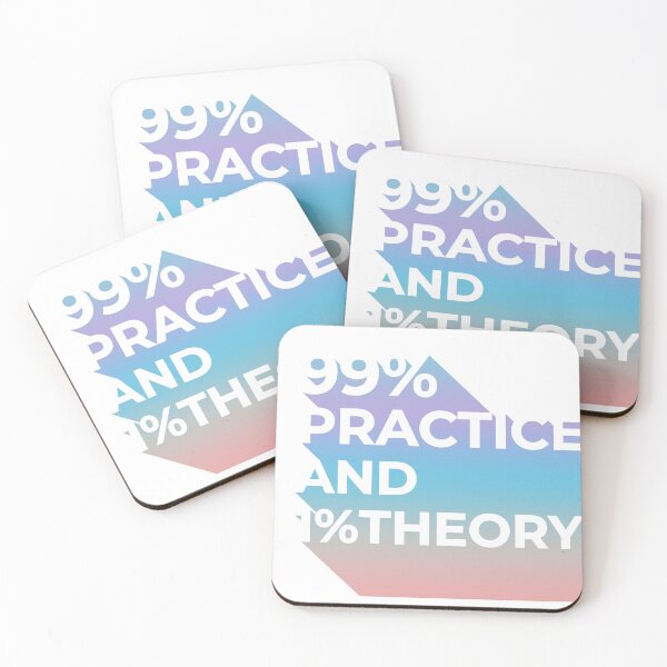 Item preview, Typo Design "99% practice and 1% theory " | timeless mantra (Colour) designed and sold by savasanaqueen.