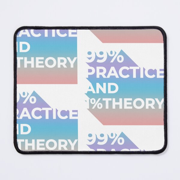 Item preview, Typo Design "99% practice and 1% theory " | timeless mantra (Colour) designed and sold by savasanaqueen.