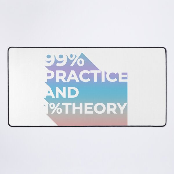 Item preview, Typo Design "99% practice and 1% theory " | timeless mantra (Colour) designed and sold by savasanaqueen.