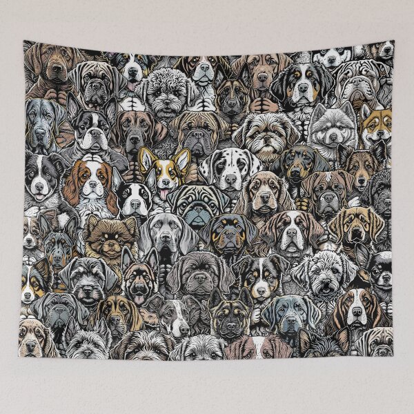 Item preview, Dogs For Everybody Funny Cute Dog Lover Pet Owner Pattern designed and sold by GrandeDuc.