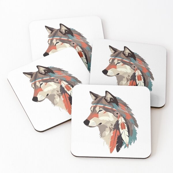 Item preview, Boho Wolf Native American designed and sold by KD Merch.