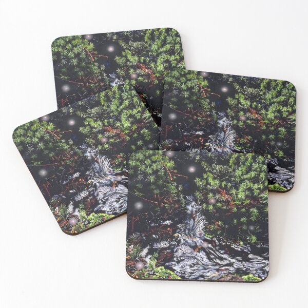 Item preview, Mossy Forest Waterfall with Fairy Lights designed and sold by Christina Ridgeway.