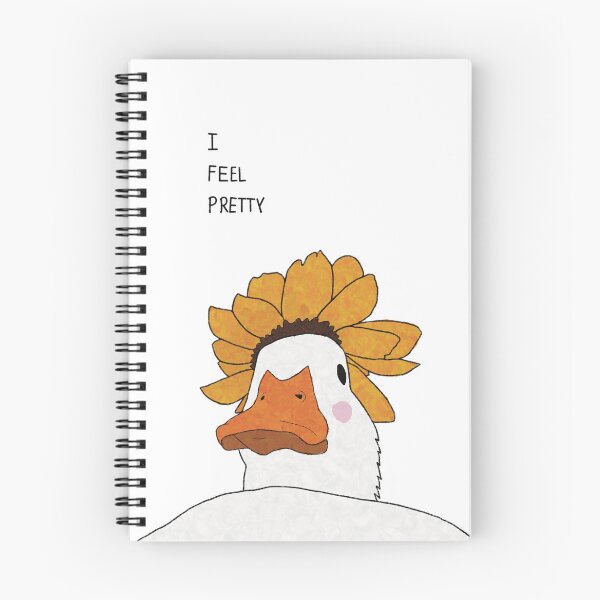 Item preview, I FEEL PRETTY. Cute Duck with Sunflower designed and sold by arjajpg.