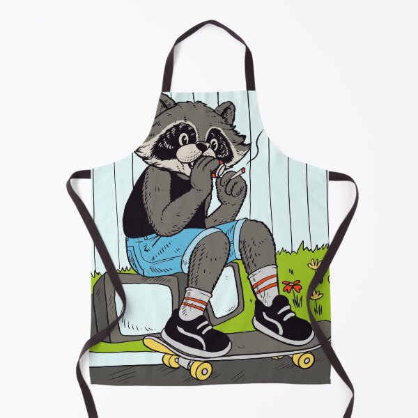 Artikelvorschau, Waschbär chillt auf dem Bürgersteig – Teenager-Waschbär – Retro-Poster entworfen und verkauft von NaturesBandit.
