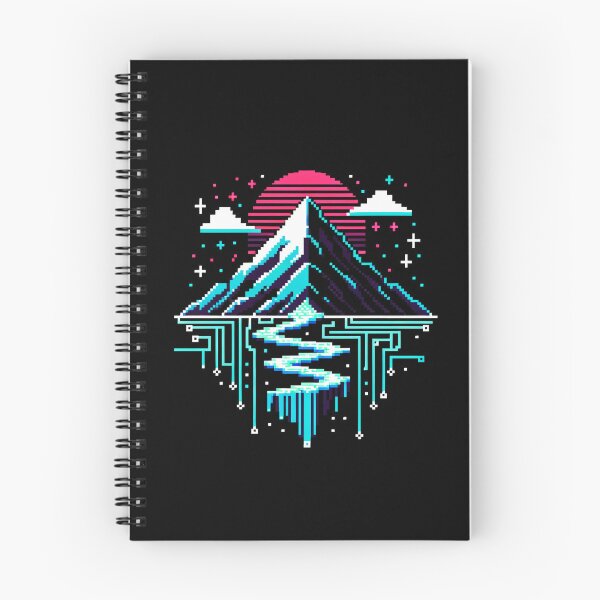 Item preview, Mountain Matrix - Fusión de naturaleza Cyberpunk pixelada designed and sold by PixelPunkster.