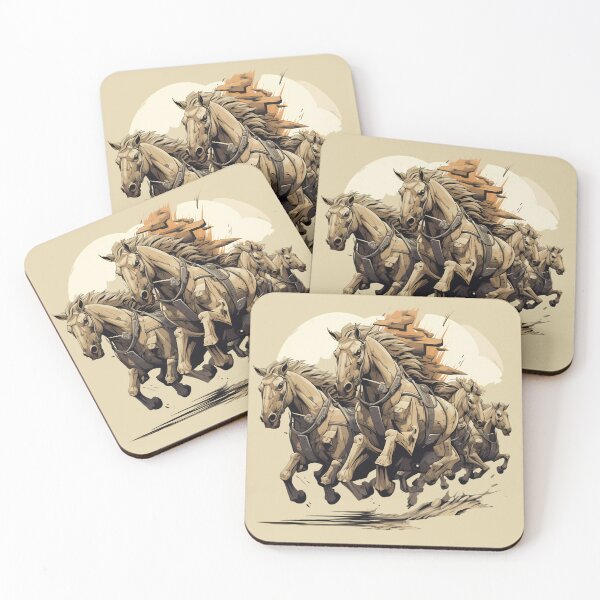 Item preview, Horsepower - Herd of horses in gallop designed and sold by FlexYourMind.