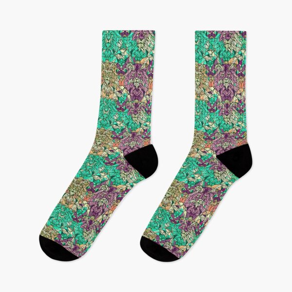 Item preview, Purple and Aquamarine Geometric Lions Pattern designed and sold by Geonimalia.