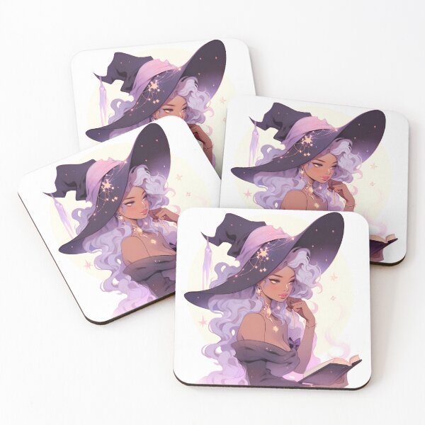 Item preview, Purple witch reading a book designed and sold by baddiemaddieart.