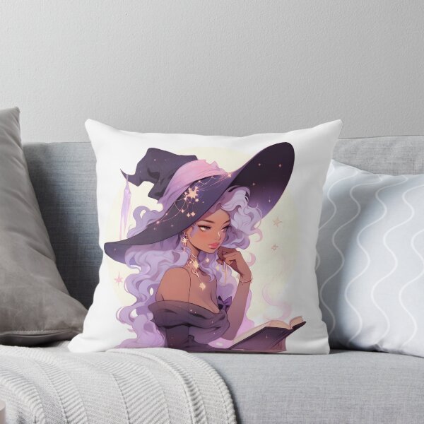 Item preview, Purple witch reading a book designed and sold by baddiemaddieart.