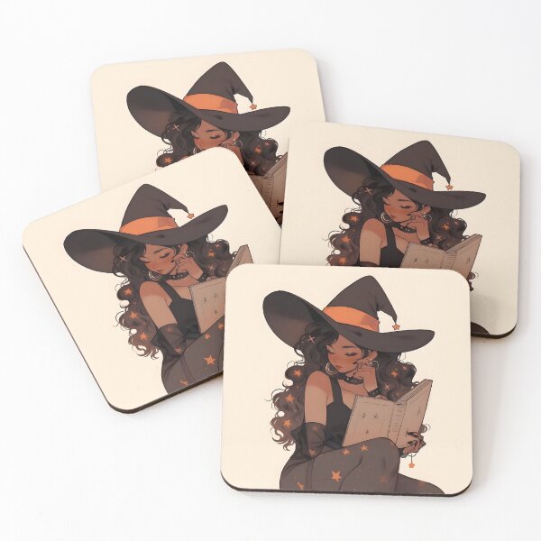 Item preview, Orange witch reading a book designed and sold by baddiemaddieart.