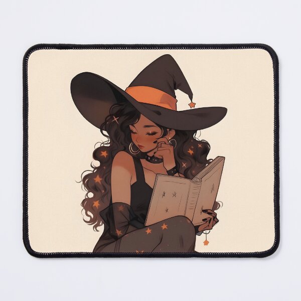 Item preview, Orange witch reading a book designed and sold by baddiemaddieart.