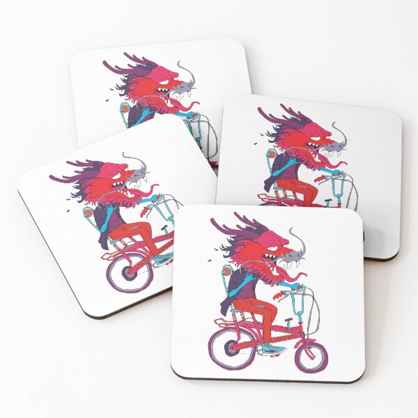 Item preview, Dragon on a Chopper Bike designed and sold by Kicksaus.