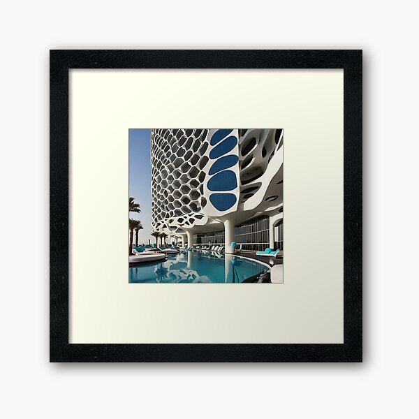 Pool design future Framed Art Print