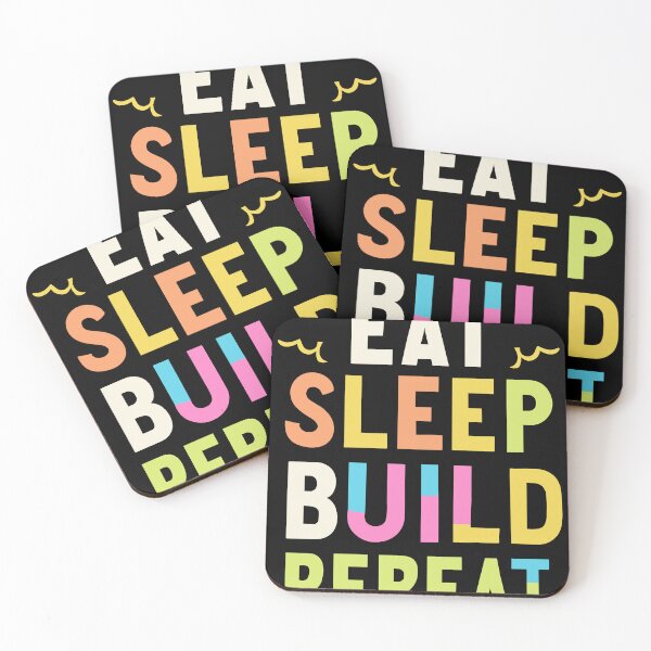 Item preview, Eat Sleep Build Repeat designed and sold by bihtti.