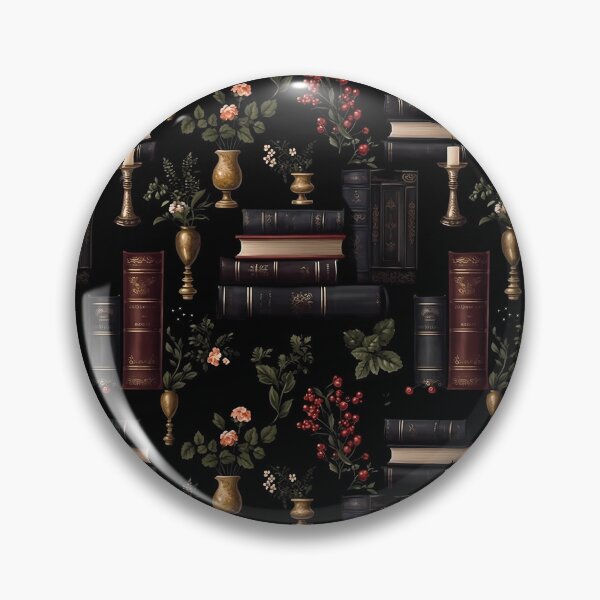 Item preview, Dark Academia - Books, Flowers and Candles - Witchy Night Library designed and sold by ThreeHaresMedia.