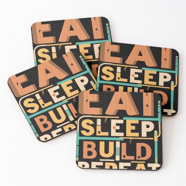 Item preview, Eat Sleep Build Repeat designed and sold by bihtti.