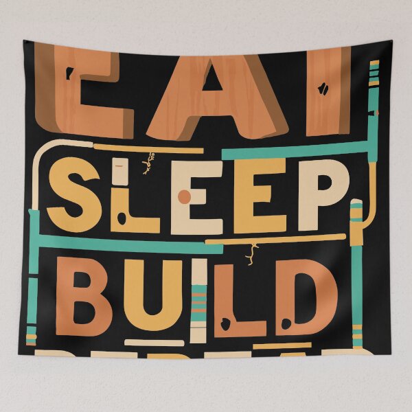 Item preview, Eat Sleep Build Repeat designed and sold by bihtti.
