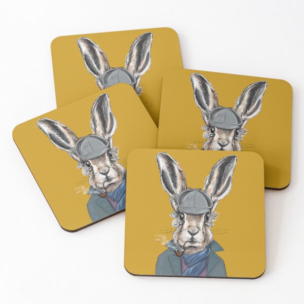 Item preview, Harelock Holmes - cute hare bunny designed and sold by PG Illustration.