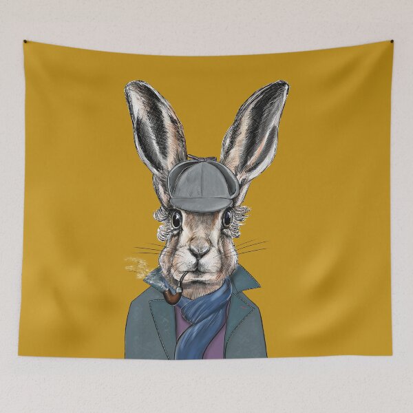 Item preview, Harelock Holmes - cute hare bunny designed and sold by PG Illustration.
