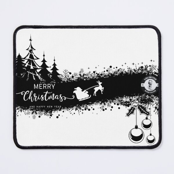 Item preview, Monochrome Christmas Festivity Graphic - Stylish Black and White Holiday Design designed and sold by Blendfactor.