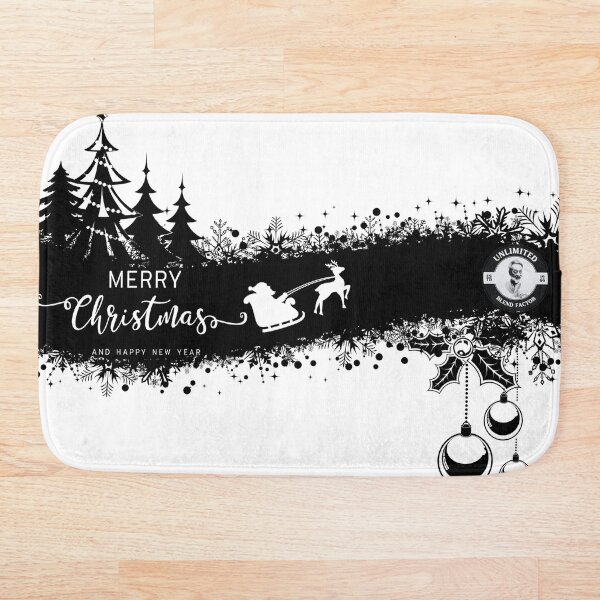 Item preview, Monochrome Christmas Festivity Graphic - Stylish Black and White Holiday Design designed and sold by Blendfactor.