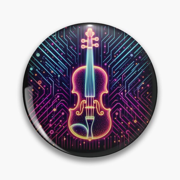 Item preview, Neon Fiddle - Neon Design, Vaporwave, Violin, Fiddle, Musician Gift designed and sold by POLLUXjacDESIGN.
