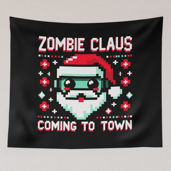 Item preview, 8bit Zombie Claus - A Spooky Christmas designed and sold by PixelPunkster.