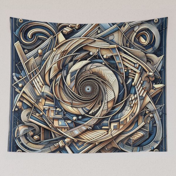 Item preview, Indigo Mirage - Abstract - home decor designed and sold by crea8iveway.