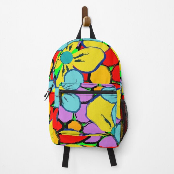 Item preview, colorful retro flower pattern designed and sold by pauloneill-art.