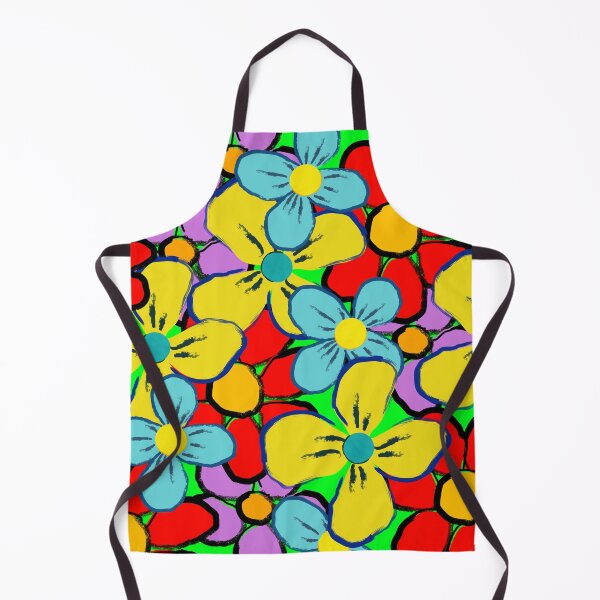 Item preview, colorful retro flower pattern designed and sold by pauloneill-art.